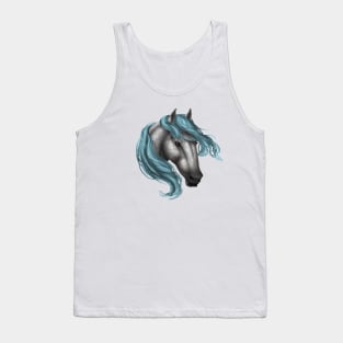 Horse Head - Dapple Blue Hair Tank Top